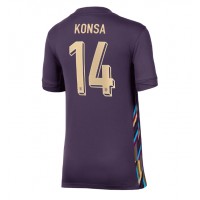 Echipament fotbal Anglia Ezri Konsa #14 Tricou Deplasare European 2024 pentru femei maneca scurta